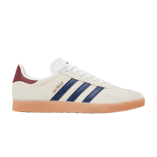 adidas Gazelle Beige Dark Blue Collegiate Burgundy