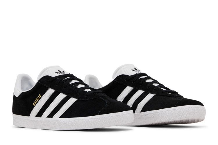 adidas Gazelle Core Black Cloud White Gold Metallic (GS)