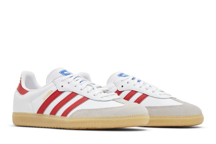 adidas Samba OG Cloud White Collegiate Red Gum (GS)